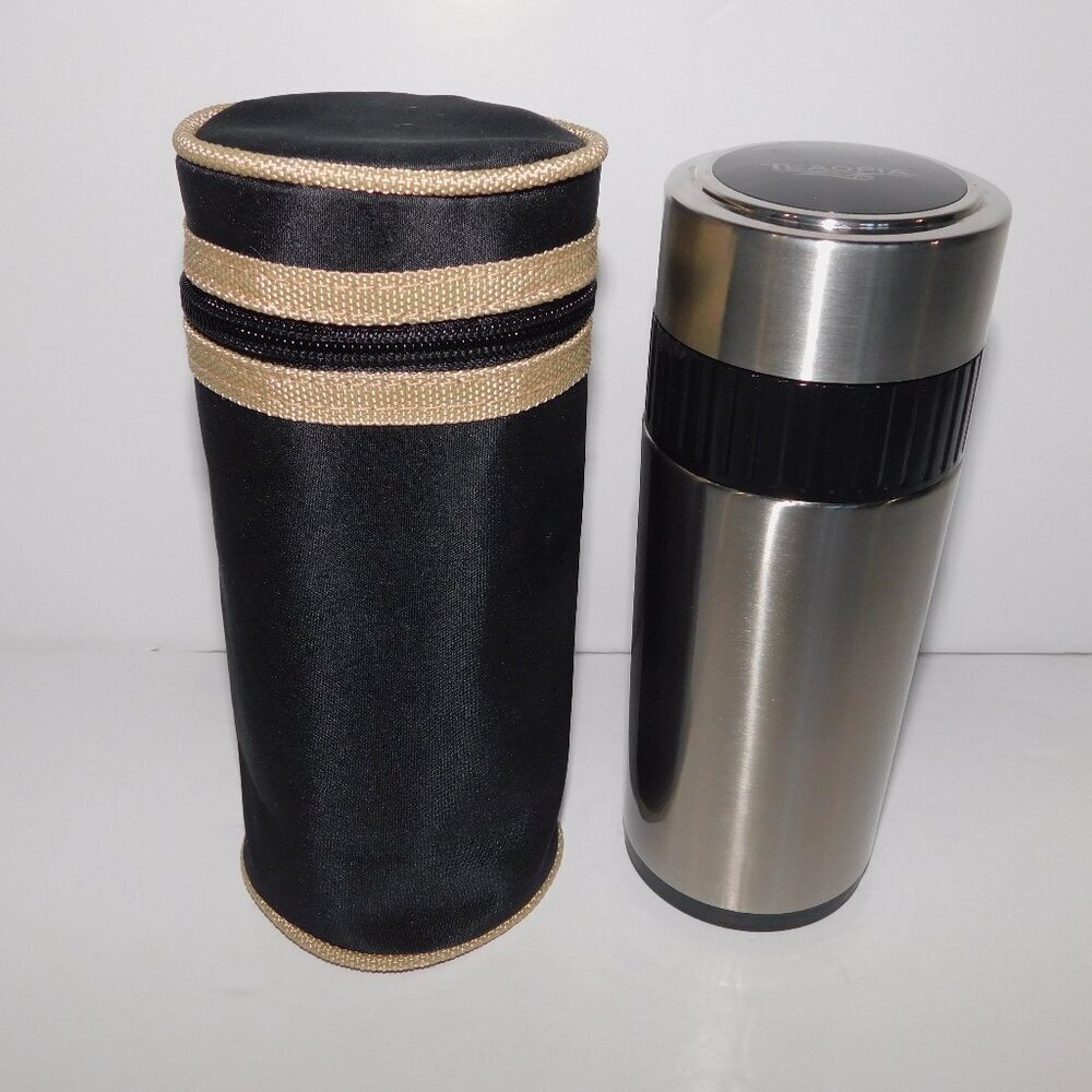 Teaopia Stainless Steel Tea Infuser Travel Tumbler with Carrying Case